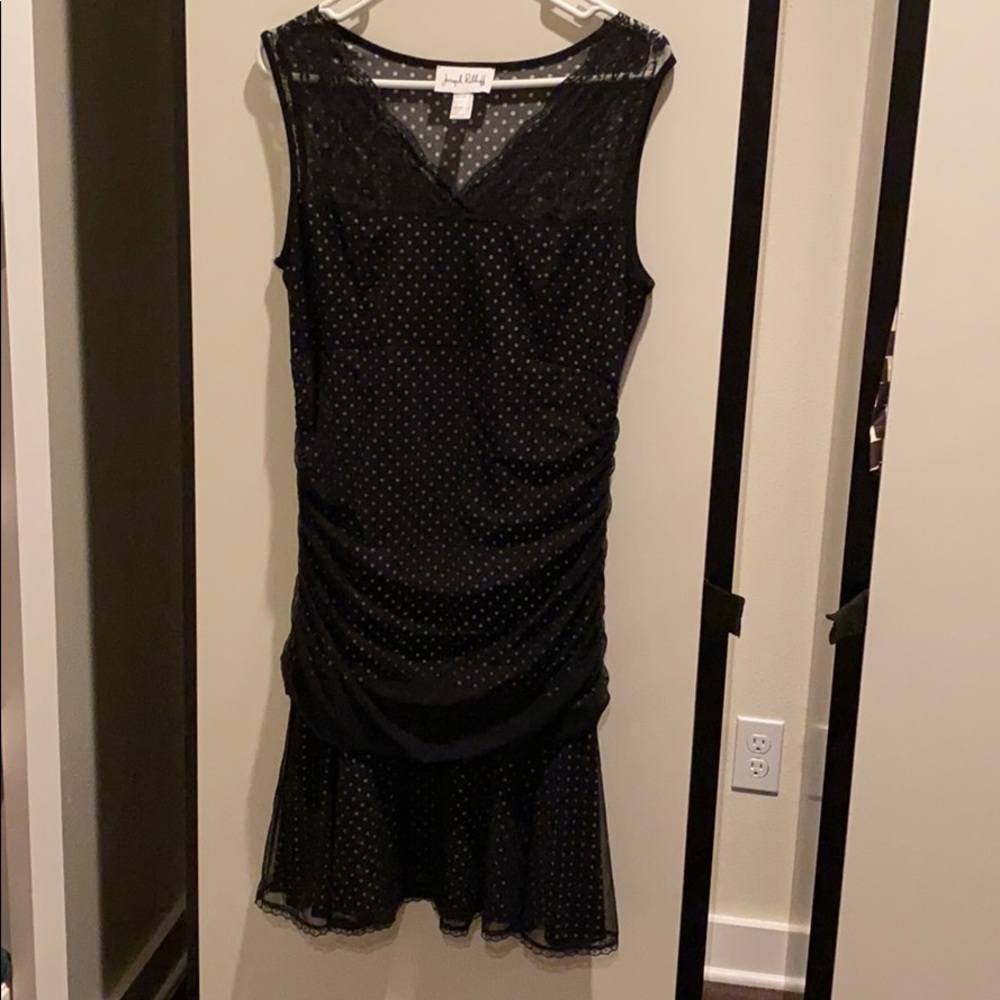 Joseph ribkoff lace polka dot dress new size 10